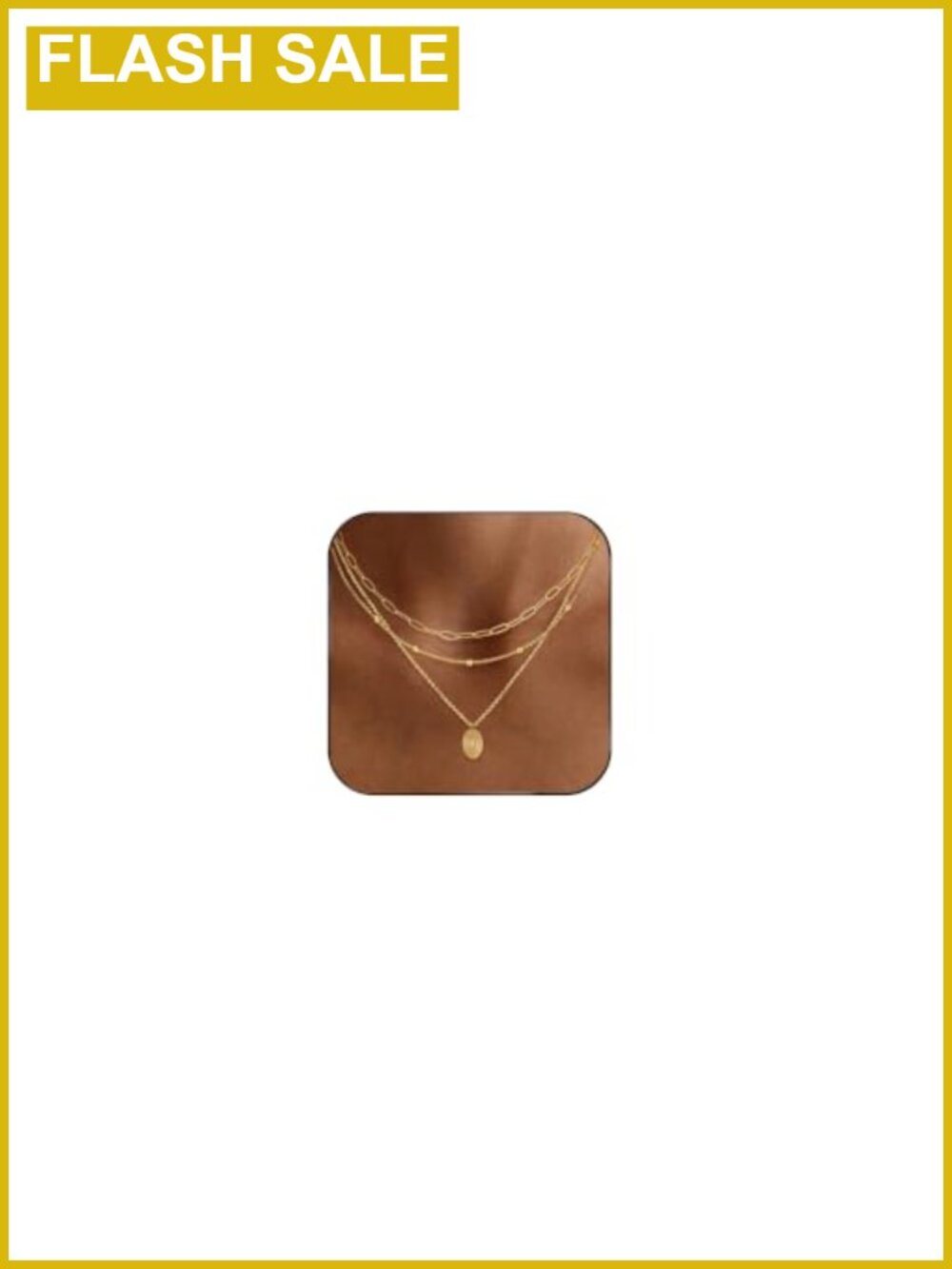 14K Gold Plated Layered Necklace Set Dainty Stackable Women Jewelry